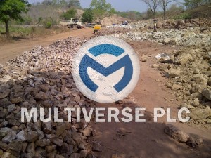 Barite ore in 40tons heaps/bolders at Azara site, Nasarawa State-Nigeria. 170
