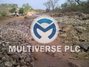 Barite ore in 40tons heaps at Azara site, Nasarawa State-Nigeria. 172